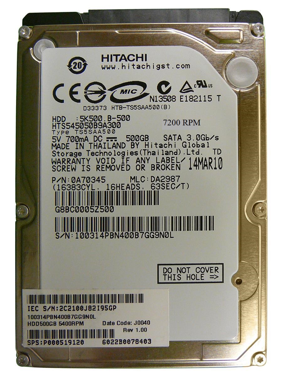 Ổ Cứng Laptop Hitachi 500GB - 7200rpm_000